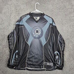 SMART PARTS Mens Long Sleeve‎ Paintball Jersey Shirt Black Grey Size S